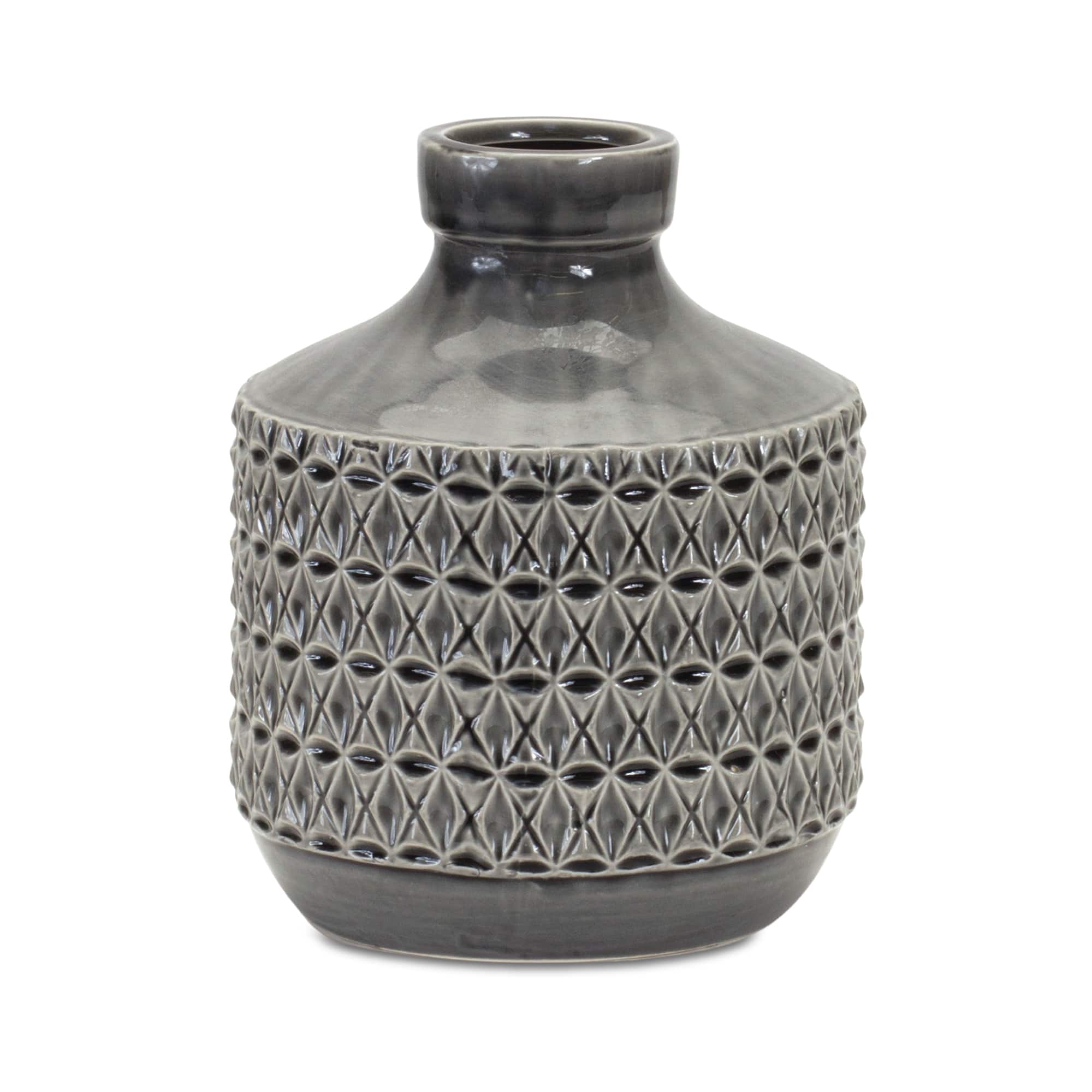 9" Black Terracotta Vase